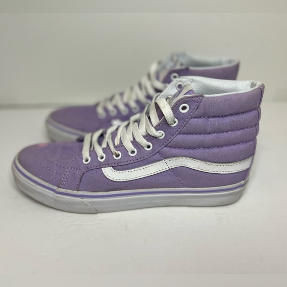 VANS Off The Wall High Top Skate Shoes Mens 7.5 Womens 9 Purple EUC - Picture 2 of 8